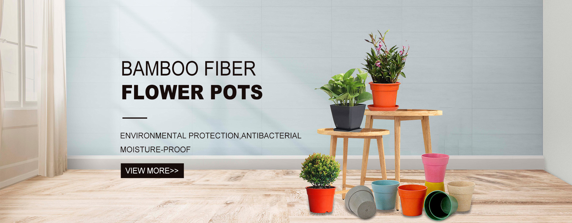 Fabricants et usine de pots de fleurs en fibre de bambou en Chine